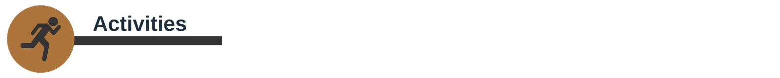 Section header banner reading "Activities", with a running-figure icon.