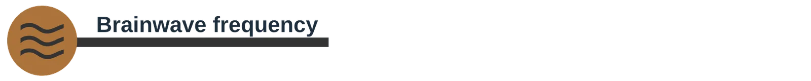 Section header banner reading "Brainwave frequency", with an icon of three wavy lines.