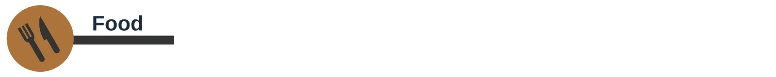 Section header banner reading "Food", with a fork-and-knife icon.